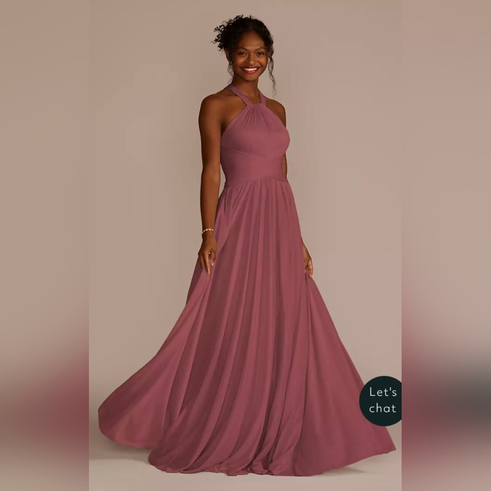 Halter Maxi Bridesmaid Dress